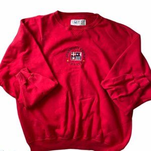 Bright red vintage hoodie beautiful!